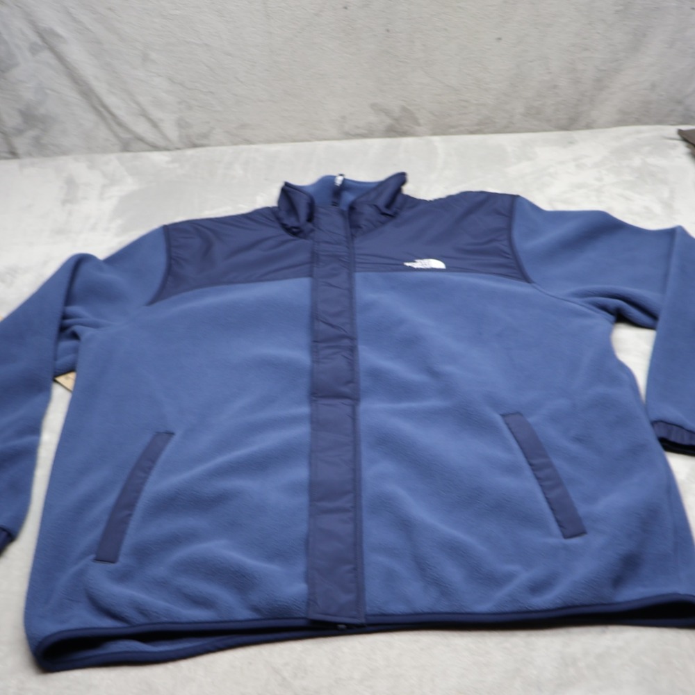 North Face Jacket Men XXL Blue Fleece Overlay Circular Design Tundra Performance